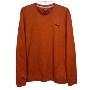 PUMA Men's CREW NECK PULLOVER Burnt Orange LONG SLEEVE Size XL